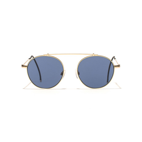 Xoa Zero Sunglass // Gold Antique + Blue