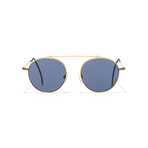 Xoa Zero Sunglass // Gold Antique + Blue