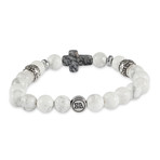 Cross // Snowflake Cross + Howlite Beads