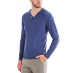 Sweater Single Button // Blue (S)