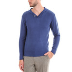 Sweater Single Button // Blue (S)