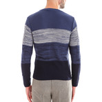 Wool Sweater + Striped // Blue (S)