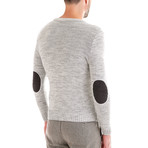 Elbow Patch Wool Sweater // Light Gray (XL)
