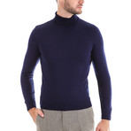 Wool Polo Long Sleeve // Solid Navy (M)