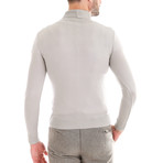 Wool Polo Long Sleeve // Solid Light Gray (S)
