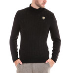 Polo Neck + Arm Patches // Black (S)