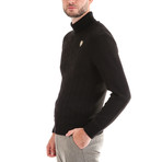 Polo Neck + Arm Patches // Black (S)