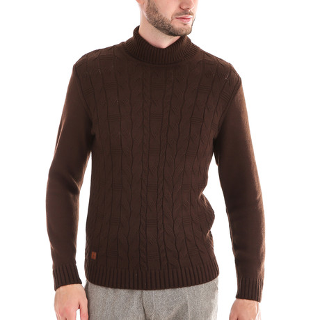 Polo Neck + Arm Patches // Brown (XS)