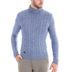 Polo Neck + Arm Patches // Denim (S)