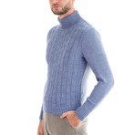Polo Neck + Arm Patches // Denim (S)