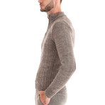Quarter Zip Sweater // Cappuccino (M)