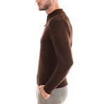 Quarter Zip Sweater // Brown (S)