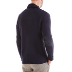 Textured Wool Jacket // Navy (L)