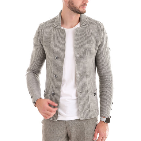 Textured Wool Jacket // Light Gray (S)