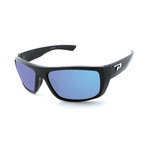 Landmark // Black Frame + Polarized Ice Blue Mirror Lenses