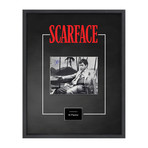 Signed Movie Poster // Scarface // Al Pacino // Black + White