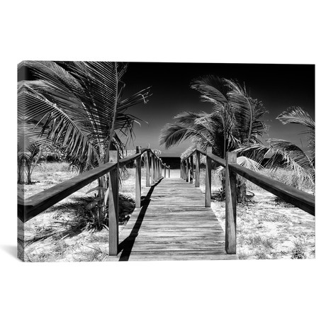 Wooden Pier on Tropical Beach V // Philippe Hugonnard (18"W x 26"H x 0.75"D)