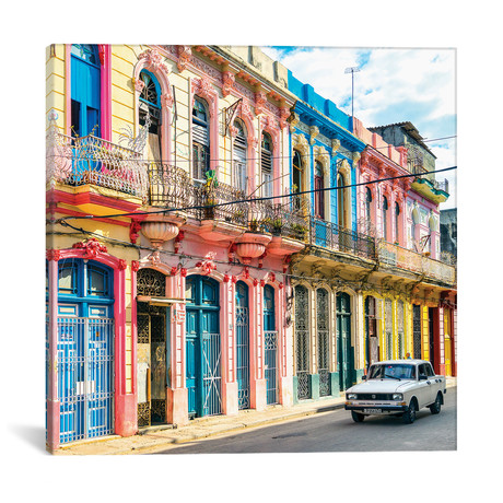 Colorful Facades In Havana // Philippe Hugonnard (18"W x 18"H x 0.75"D)