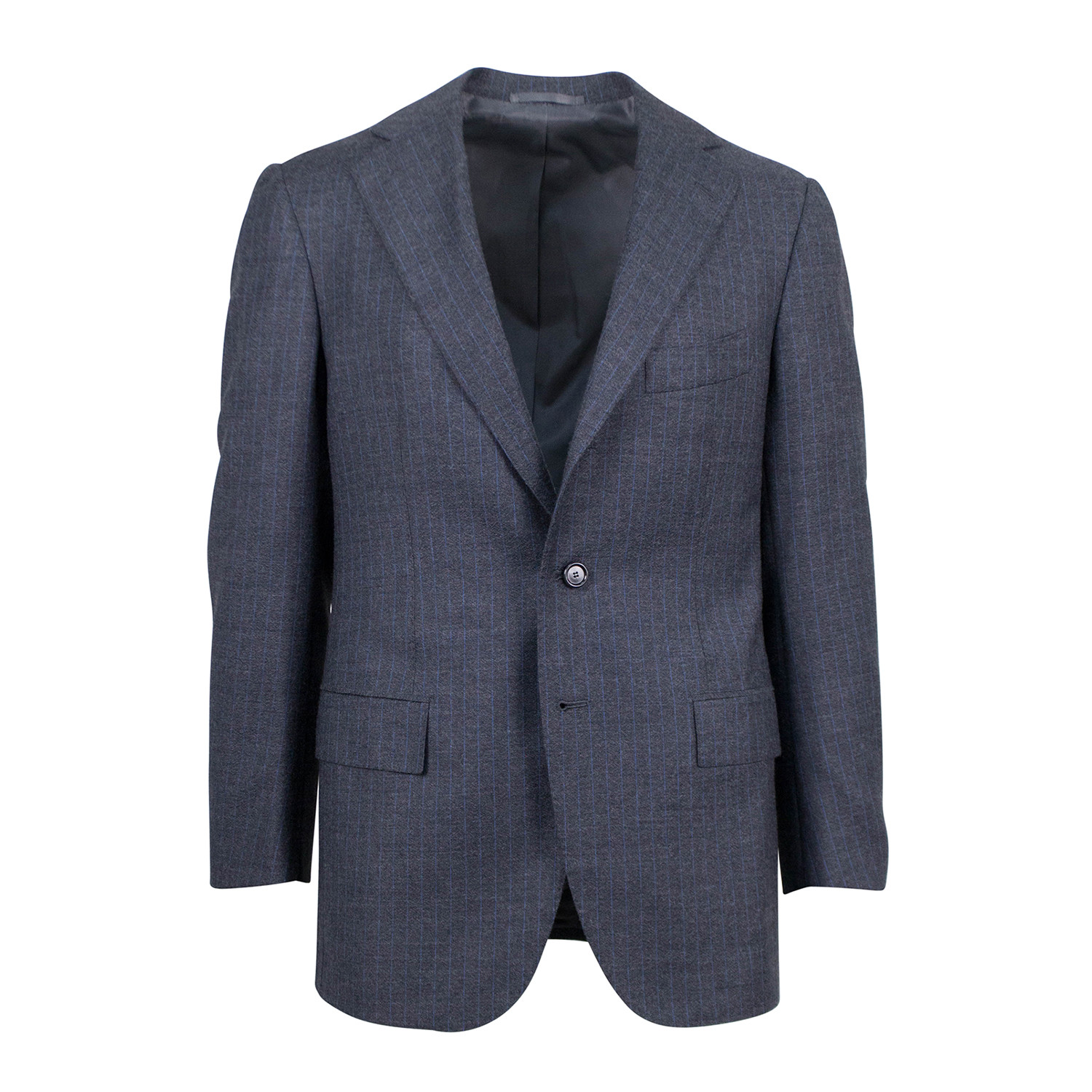 Cesare Attolini // Striped Wool 3 Roll 2 Button Suit // Gray (Euro: 46R ...