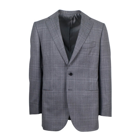 Cesare Attolini // Plaid Wool 2 Button Jetted Pocket Suit // Gray (Euro: 46R)