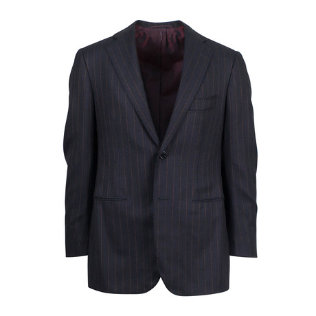 Cesare Attolini // Super 190's Wool 2 Button Suit // Black (Euro: 46R)