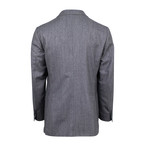 Super 150's Wool Blend Double Breasted Suit // Gray (Euro: 46)