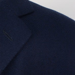 Cesare Attolini // Twill Wool Full Length Coat // Navy (Euro: 46)