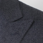 Cesare Attolini // Twill Cashmere Blend Double Breasted Coat // Gray (Euro: 46R)