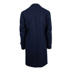 Cesare Attolini // Twill Wool Full Length Coat // Blue (Euro: 46R)