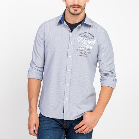 James Button-Up Shirt // Navy (XS)