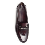 Patent Loafer + Ornate Buckle // Bordeaux (Euro: 46)