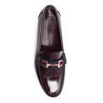 Patent Loafer + Ornate Buckle II // Bordeaux (Euro: 49)