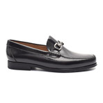 Patent Loafer + Ornate Buckle // Black (Euro: 44)