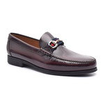 Patent Loafer + Ornate Buckle II // Bordeaux (Euro: 46)