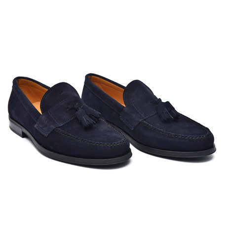 Suede Leather Loafer // Blue (Euro: 38)