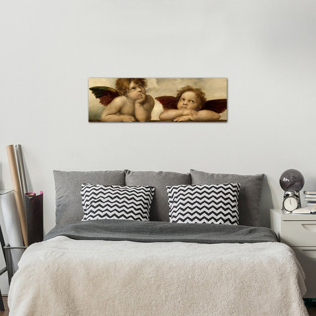 The Two Angels // Raphael (36"W x 12"H x 0.75"D)