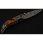 Damascus Steel Folding Knife // Under-Lock