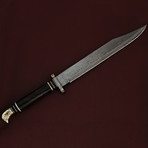 Collector's Edition Damascus Steel Long Sword // Black Handle