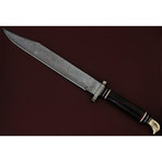 Collector's Edition Damascus Steel Long Sword // Black Handle