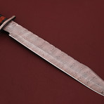 Damascus Steel Long Bowie Knife