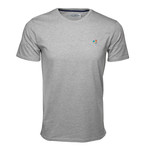 Embroidered T-Shirt // Heather Grey + Multi (S)