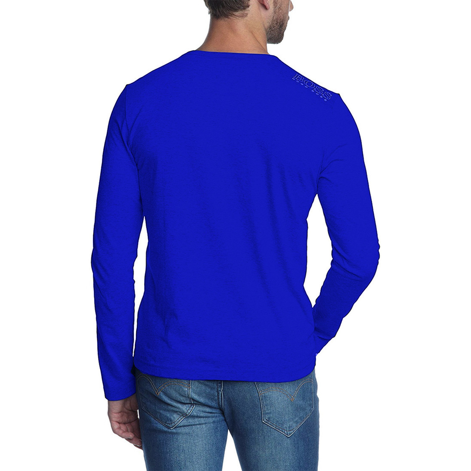 Crewneck Long Sleeve T-Shirt // Royal Blue (XS) - Hugo Boss - Touch of ...