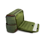 Alpaque Duffel Laptop Bag // Forest Green + Brown