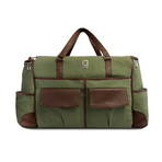 Alpaque Duffel Laptop Bag // Forest Green + Brown