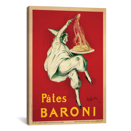 Pates Baroni, 1921 // Leonetto Cappiello (26"W x 40"H x 1.5"D)