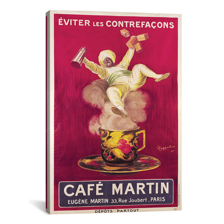 Cafe Martin Coffee Advertisement // 1921 // Leonetto Cappiello (26"W x 18"H x 0.75"D)