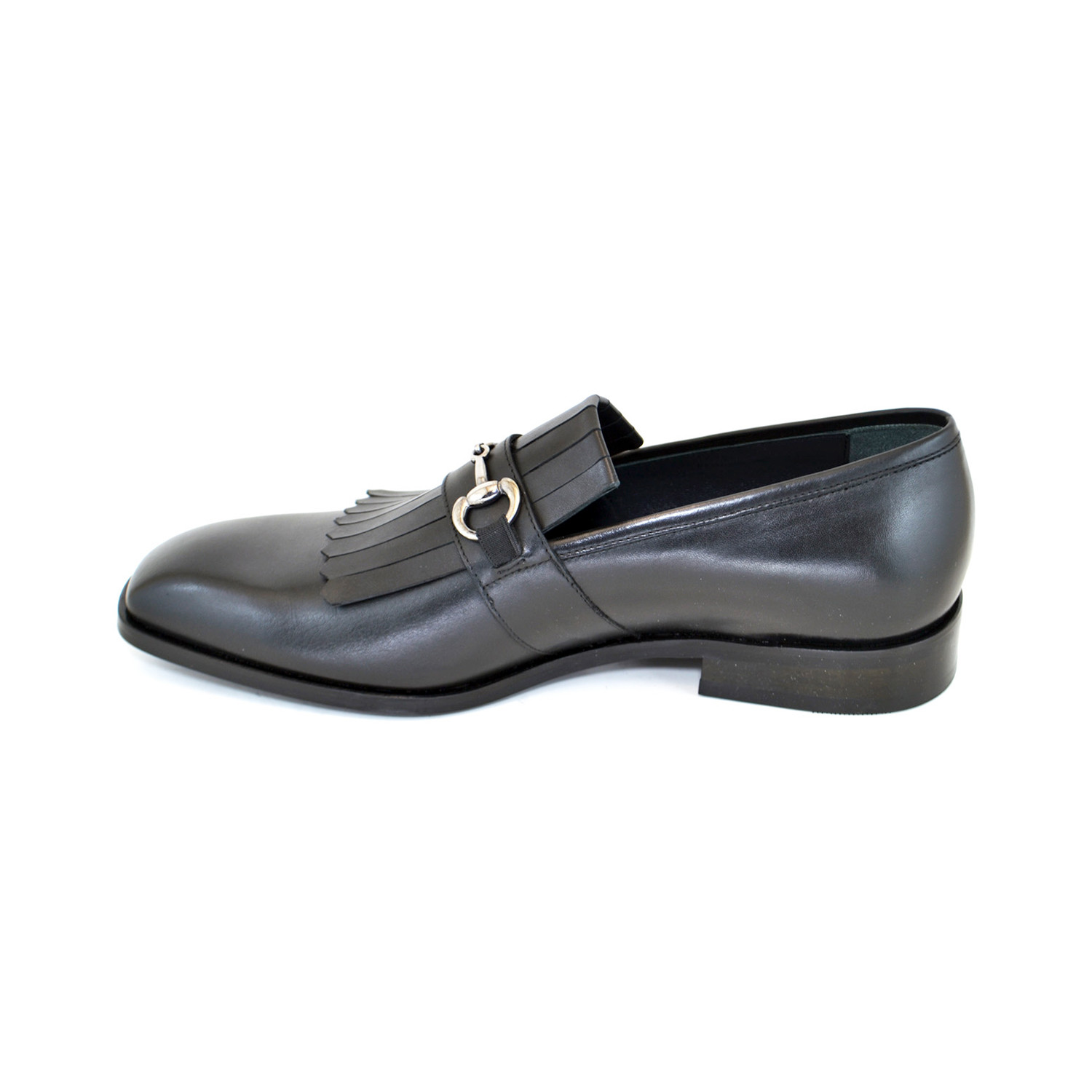 mens black loafer with buckle