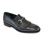 Kiltie Buckle Loafer // Black (Euro: 41)