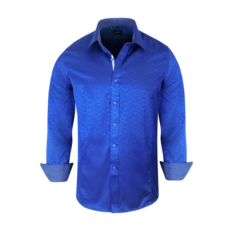 Mauro True Modern-Fit Long-Sleeve Dress Shirt // Royal (XS)