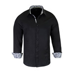 Owen True Modern-Fit Long-Sleeve Dress Shirt // Black (M)